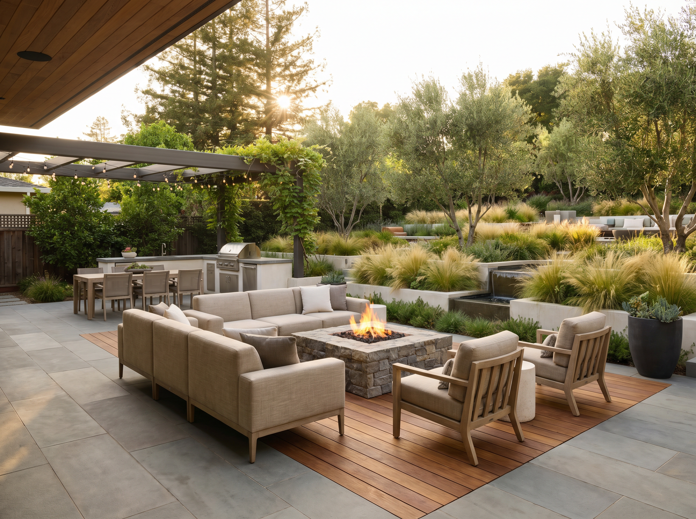 Outdoor entertaining space